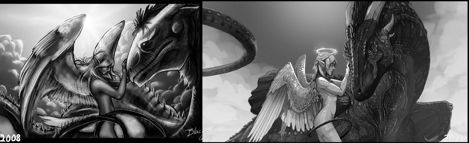Angel and Dragon - Redraw, 2008 and 2022